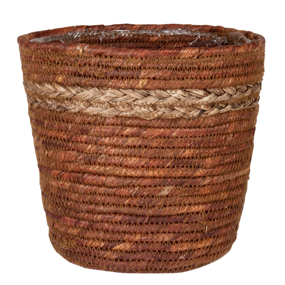 Panier en fibre de maïs tressé main