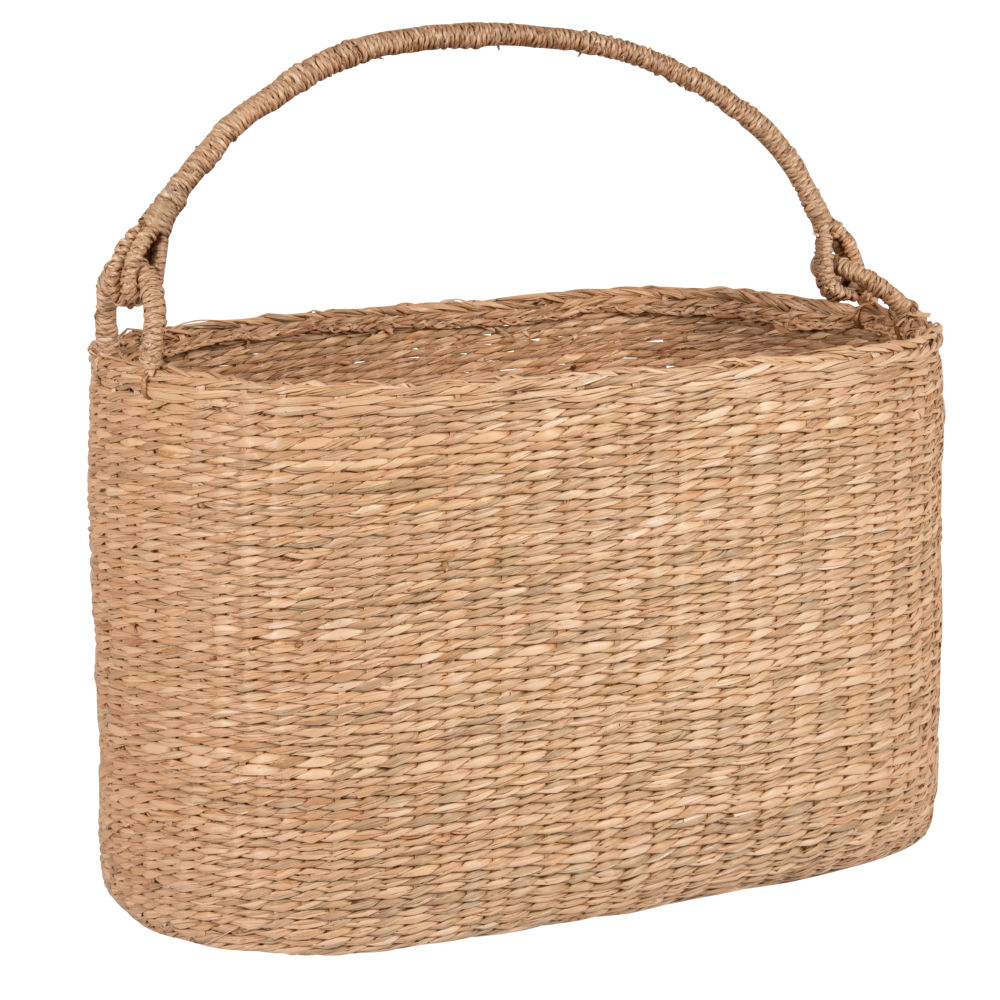Panier ovale en fibre végétale (photo) Panier ovale en fibre végétale