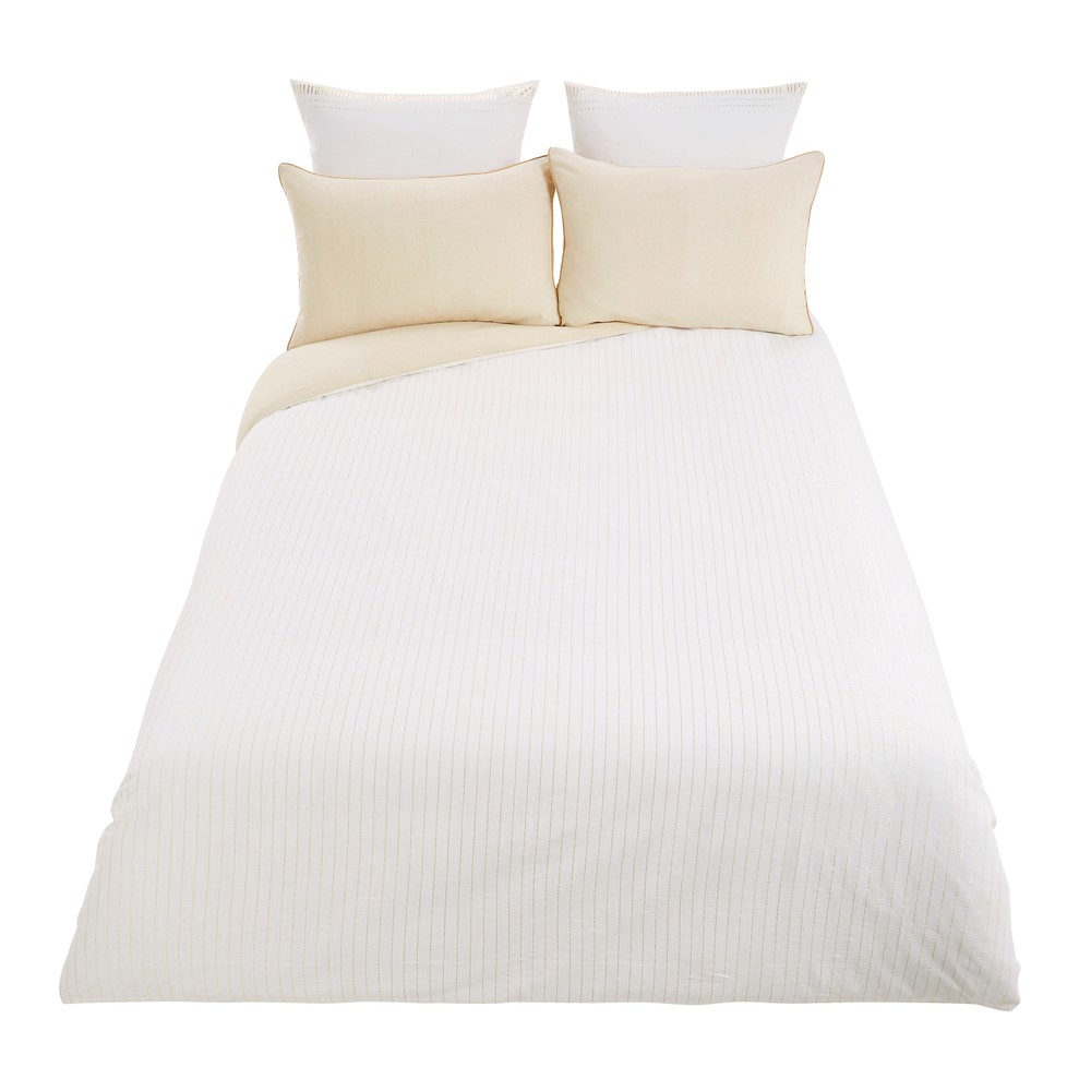 Parure de lit en coton blanc 240x260