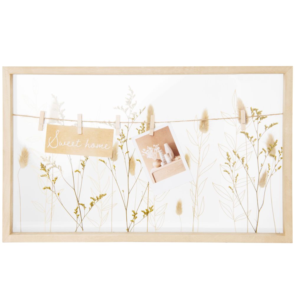 Pêle-mêle avec fleurs séchées 50x30 Pêle-mêle avec fleurs séchées 50x30