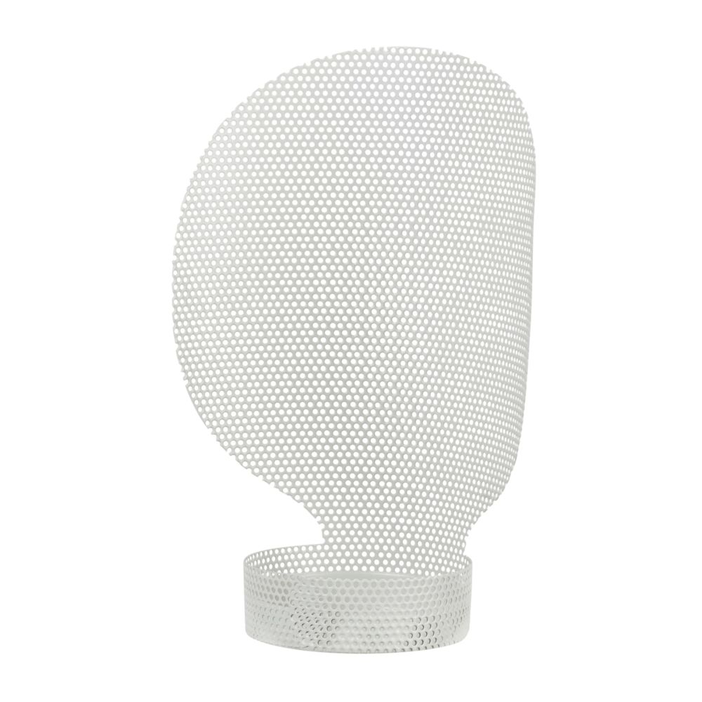 Photophore en métal blanc perforé Photophore en métal blanc perforé
