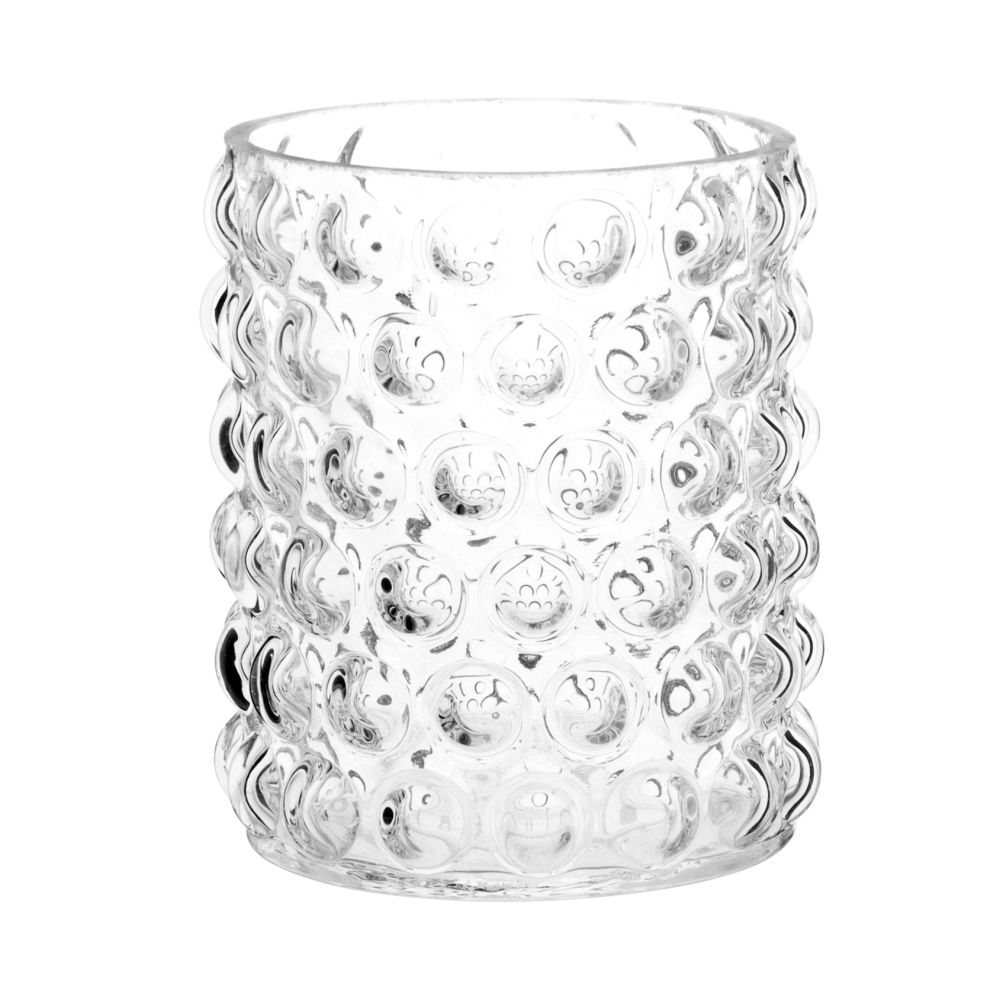 Photophore en verre bullé (photo) Photophore en verre bullé