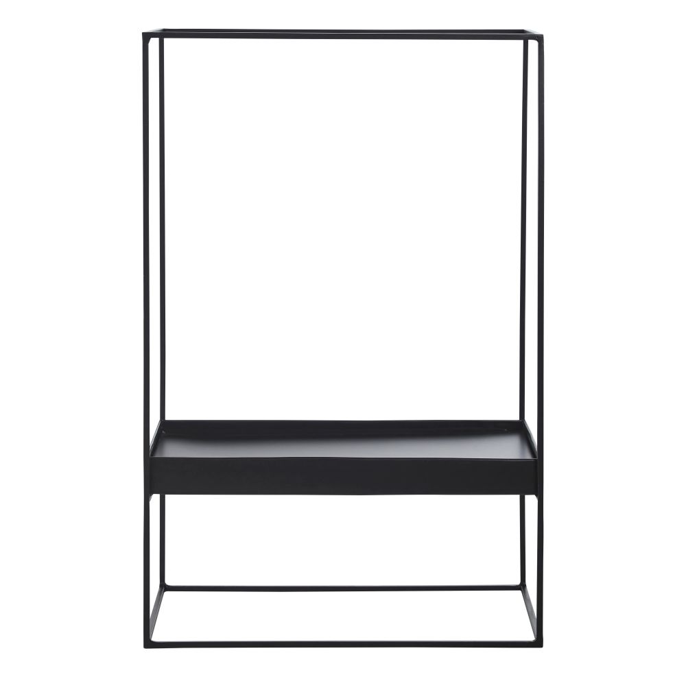 Photophore plateau pour bougies en métal noir H61 (photo) Photophore plateau pour bougies en métal noir H61