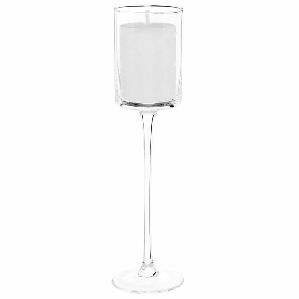 Photophore sur pied en verre Photophore sur pied en verre