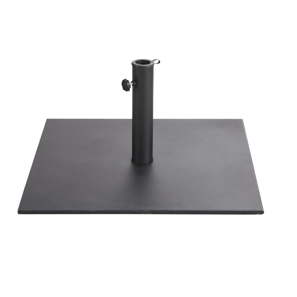 Pied de parasol en fer noir mat