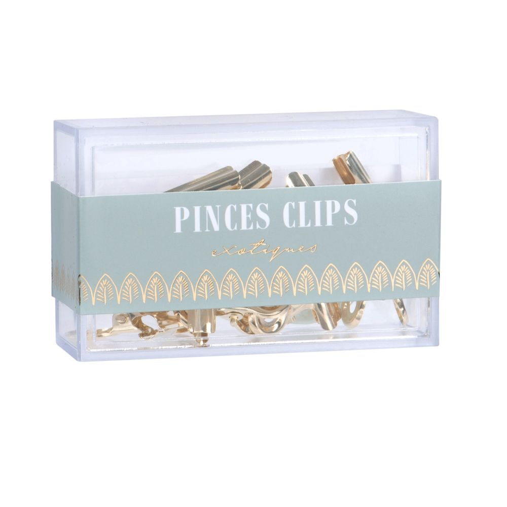 Pinces clips en métal doré (x10) Pinces clips en métal doré (x10)