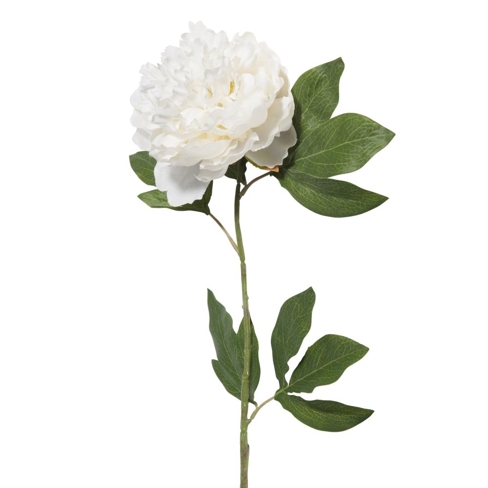 Pivoine artificielle blanche H 84 cm Pivoine artificielle blanche H 84 cm