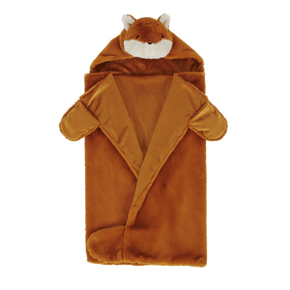 Plaid déguisement renard imitation fourrure marron (photo) Plaid déguisement renard imitation fourrure marron
