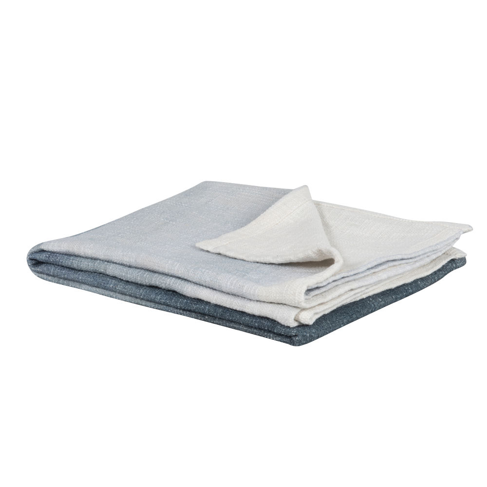 Plaid en coton imprimé bleu 130x170 Plaid en coton imprimé bleu 130x170