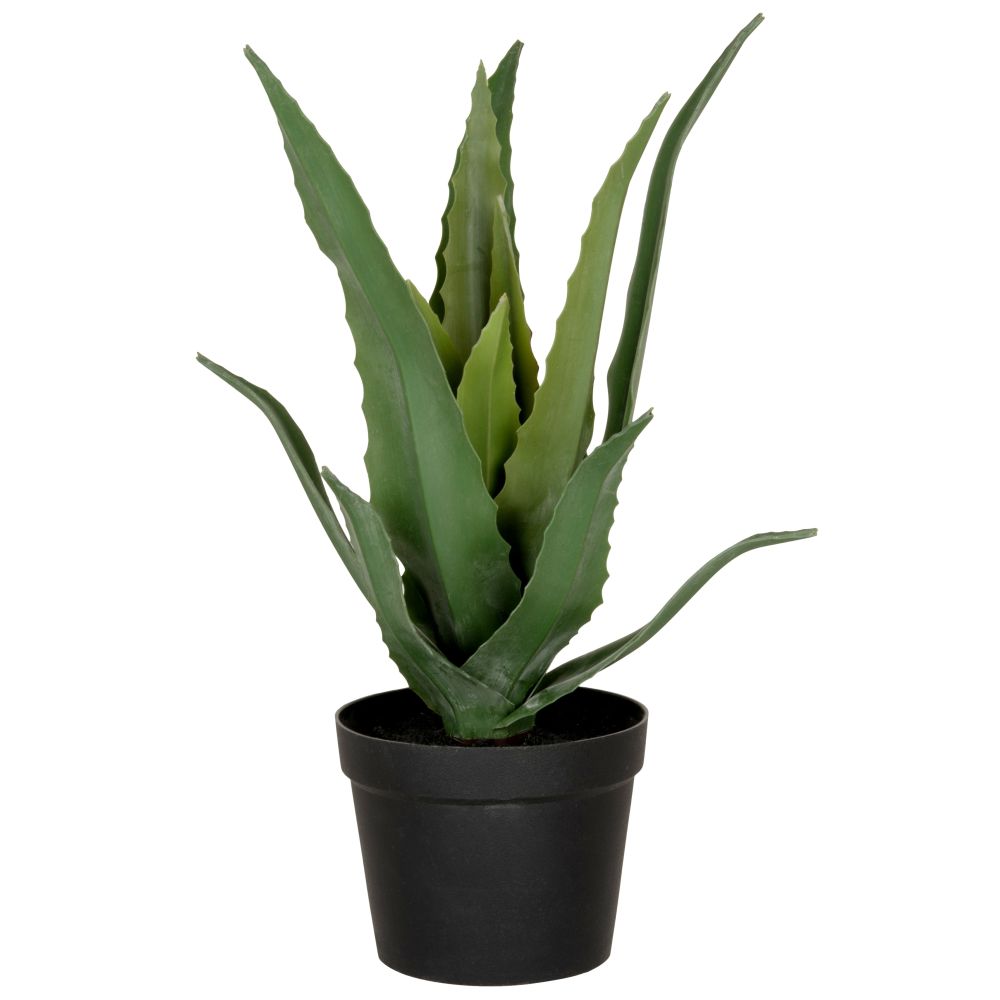 Plante artificielle avec pot noir Plante artificielle avec pot noir