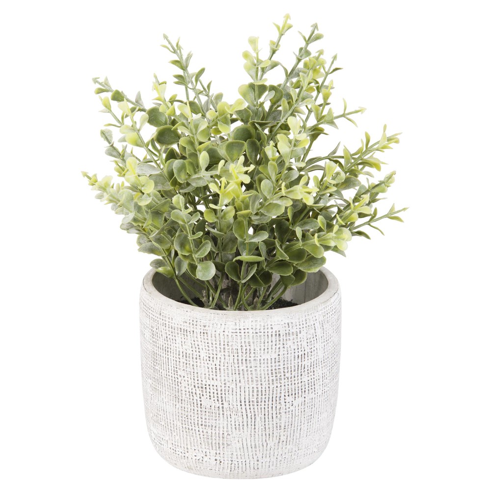 Plante artificielle pot en ciment Plante artificielle pot en ciment