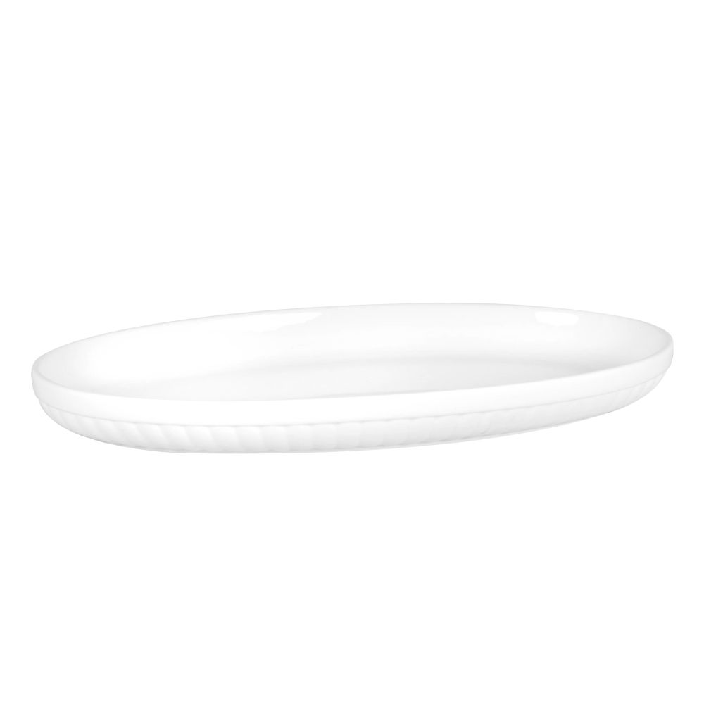Plat ovale en porcelaine blanche Plat ovale en porcelaine blanche