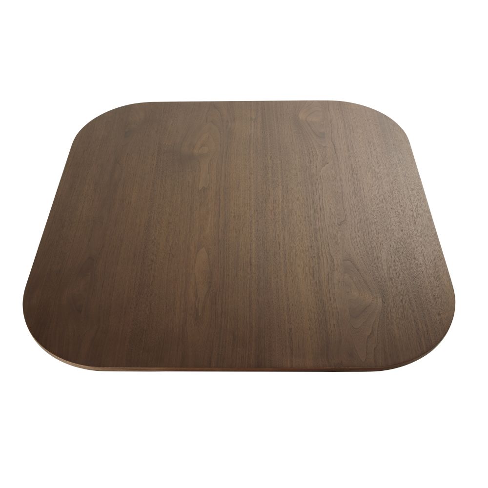 Plateau de table effet noyer 4 personnes L90 (photo) Plateau de table effet noyer 4 personnes L90