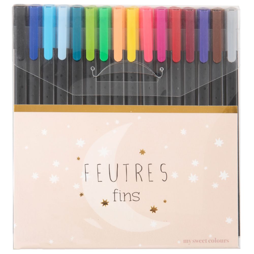 Pochette 16 feutres fins Pochette 16 feutres fins