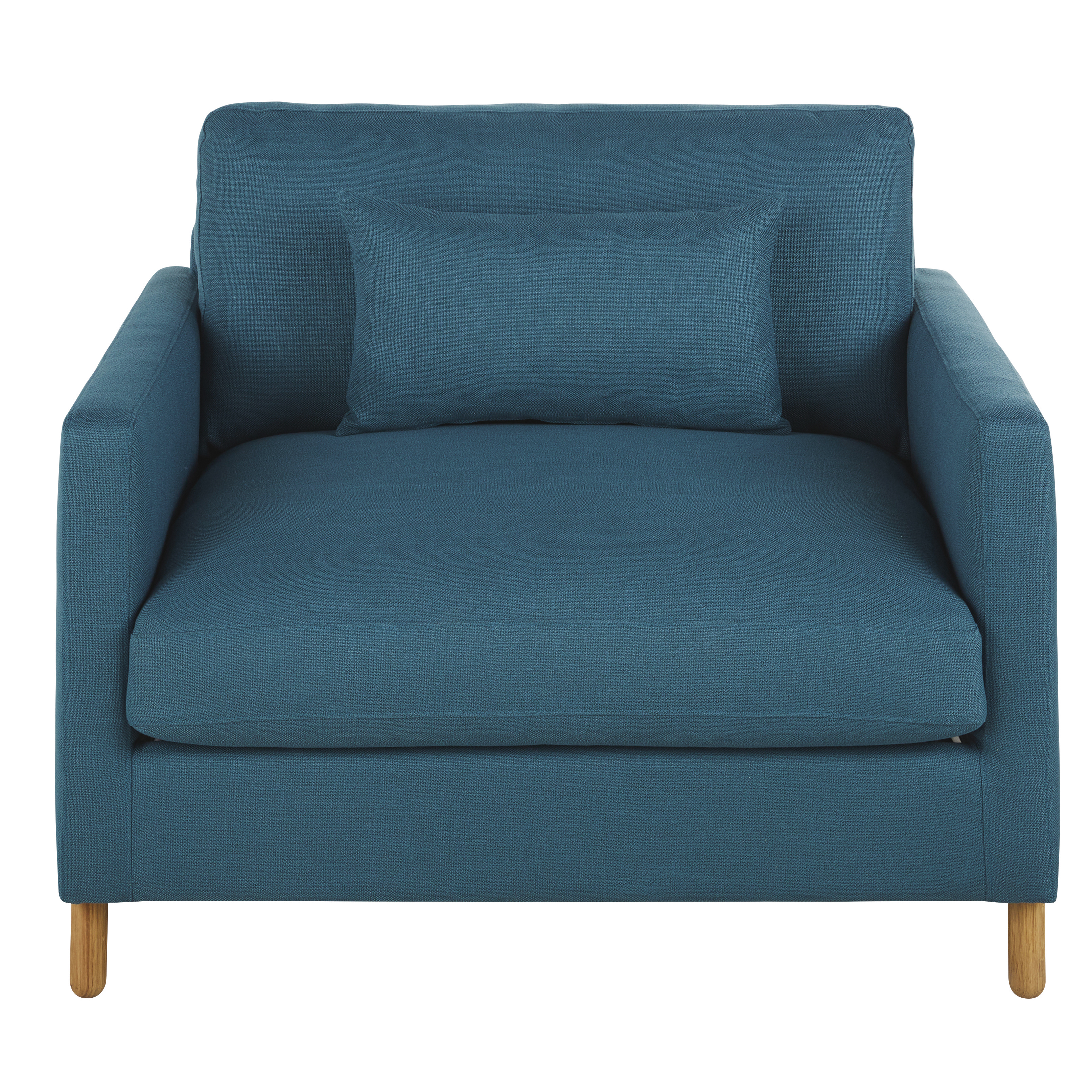 Poltrona trasformabile professionale blu petrolio, materasso alt. 12 cm - Modello Contemporaneo - Blu - Tessuto - Maisons du Monde