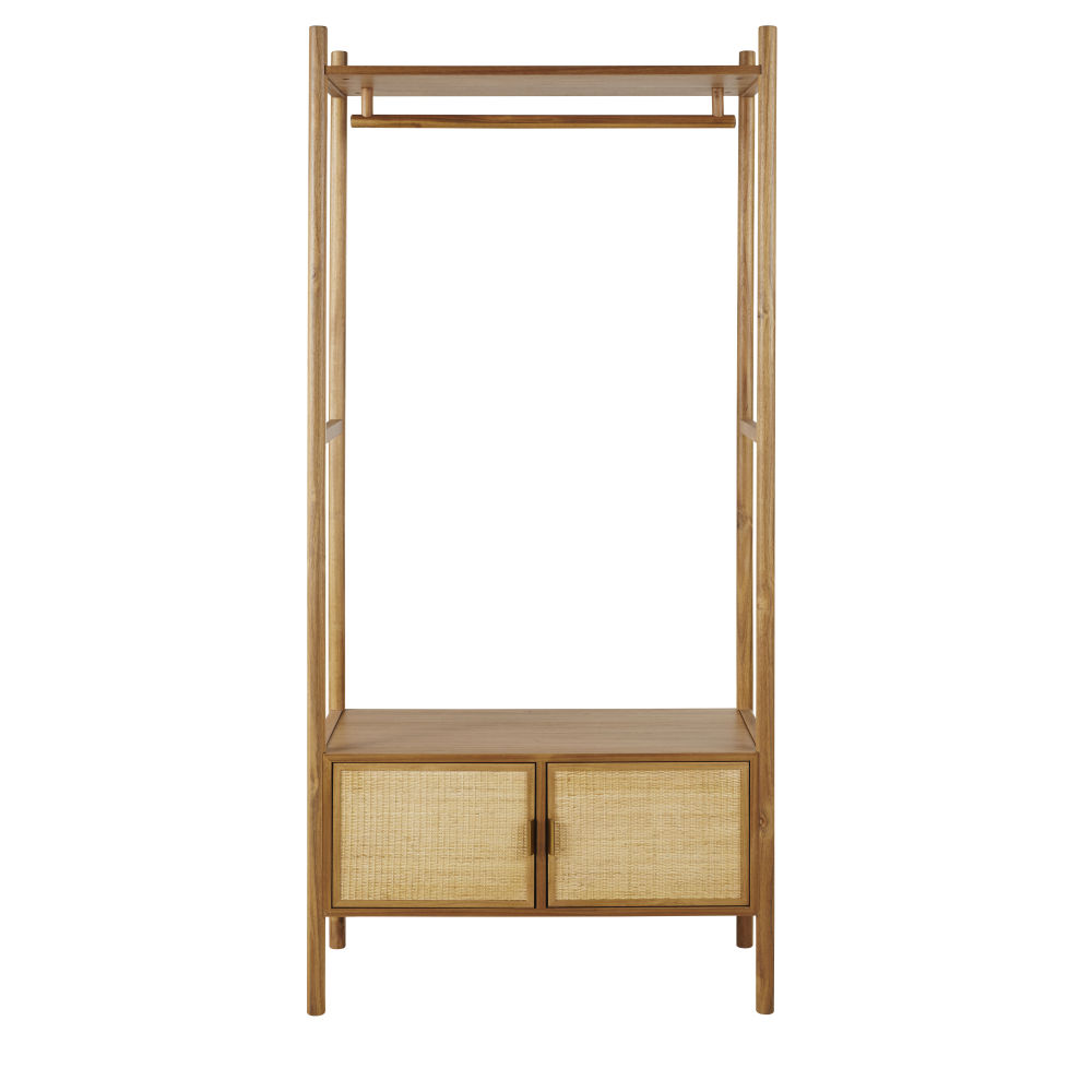Portant vintage 2 portes cannage en rotin Portant vintage 2 portes cannage en rotin
