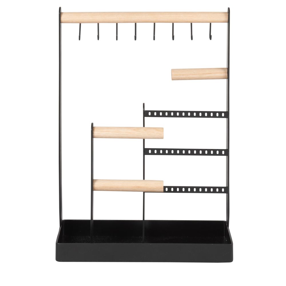 Porte-bijoux en métal noir et frêne (photo) Porte-bijoux en métal noir et frêne