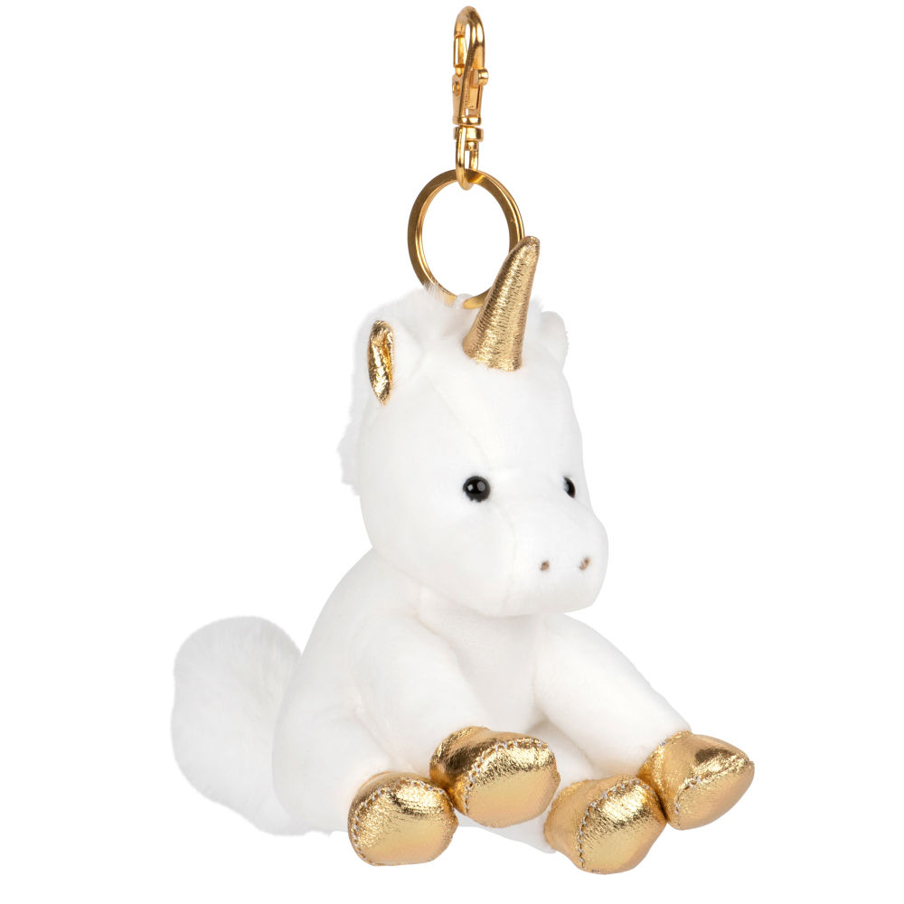 Porte-clés licorne blanc et doré Porte-clés licorne blanc et doré