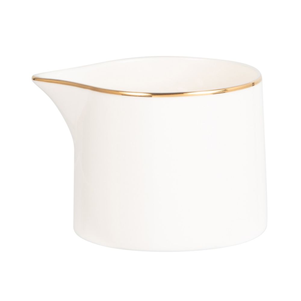 Pot à lait en porcelaine blanche et dorée Pot à lait en porcelaine blanche et dorée