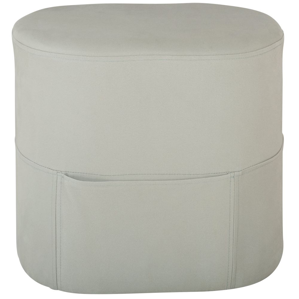 Pouf gris avec poches de rangement Pouf gris avec poches de rangement