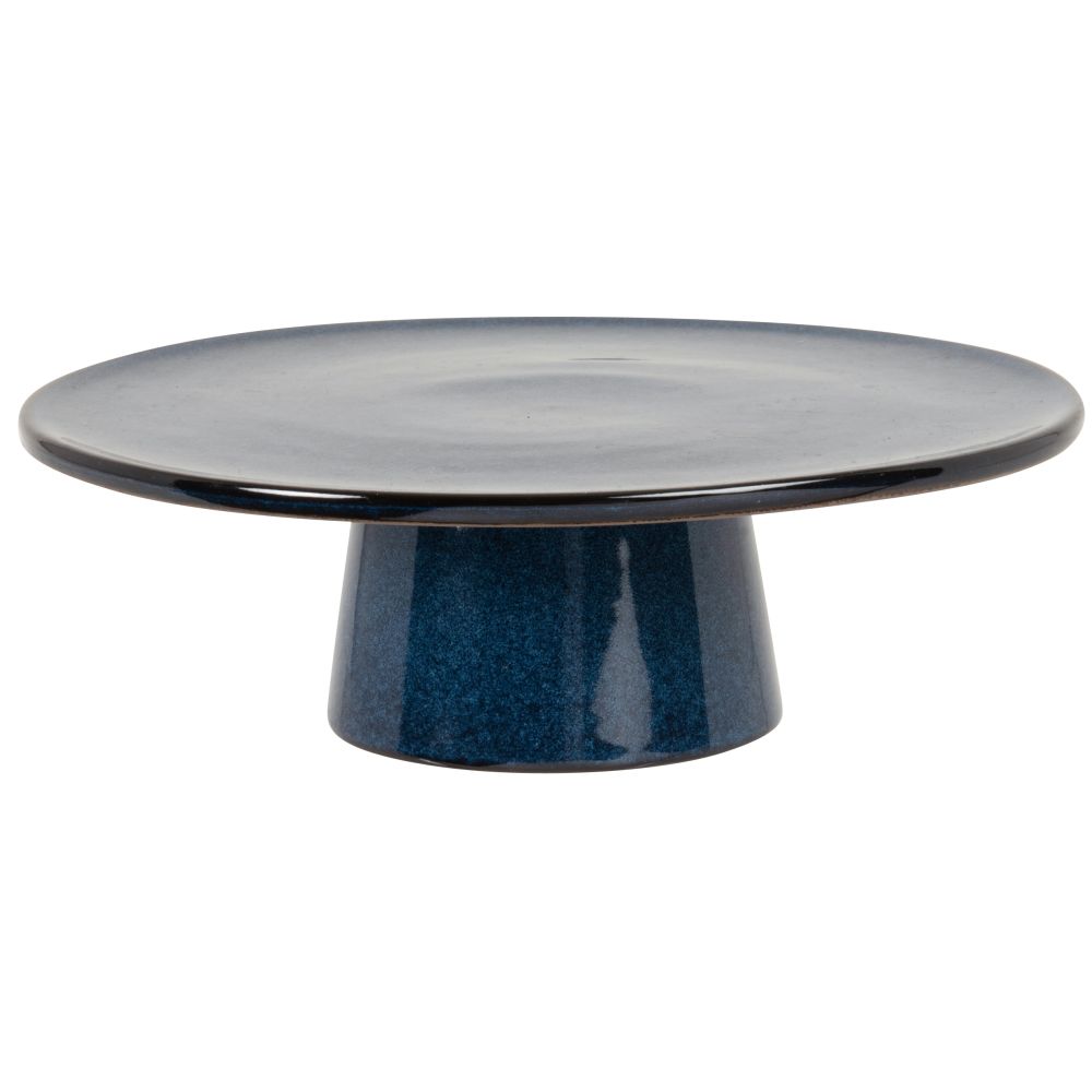 Présentoir à gâteaux en grès bleu Présentoir à gâteaux en grès bleu