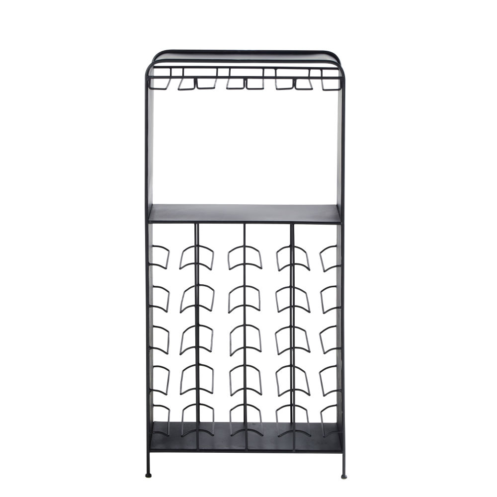 Range- bouteilles en métal noir mat H95 Range- bouteilles en métal noir mat H95