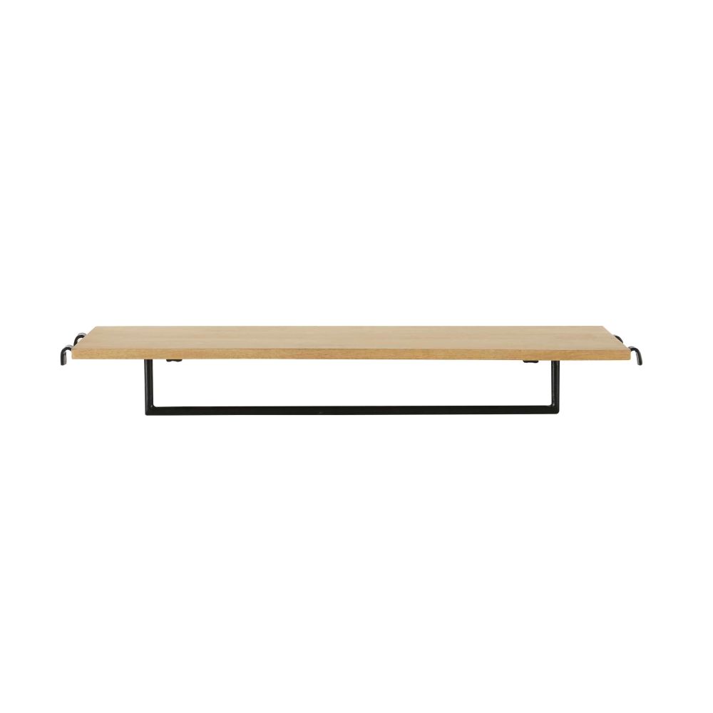 Ripiano bastone appendiabiti per scaffale - Modello Industriale - Beige - - Legno - Maisons du Monde