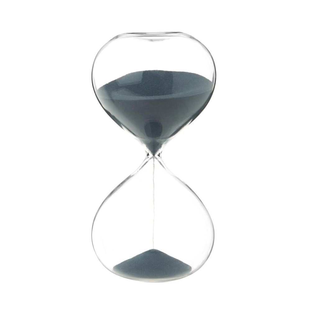 Sablier bleu en verre Sablier bleu en verre