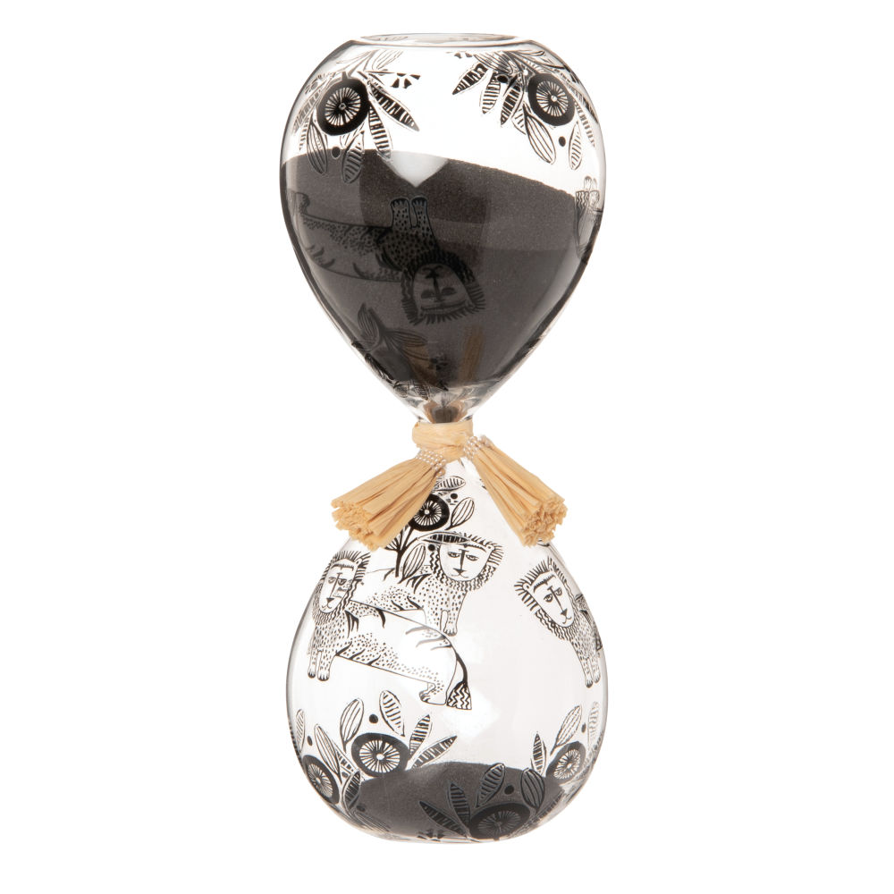 Sablier en verre à motifs noirs Sablier en verre à motifs noirs