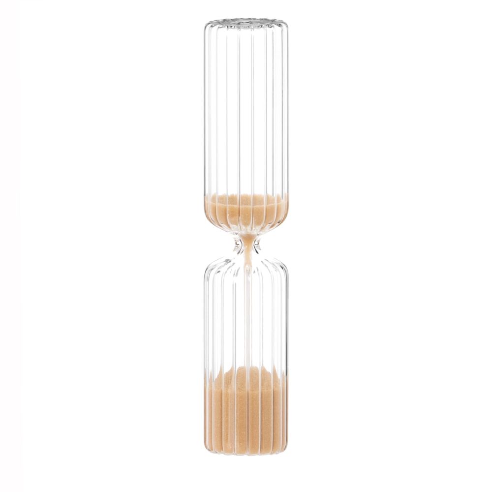 Sablier en verre strié H20 (photo) Sablier en verre strié H20