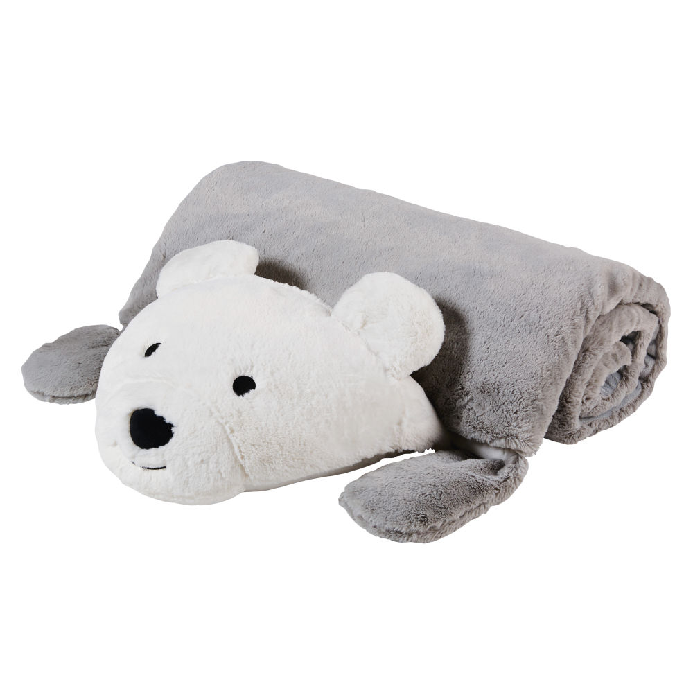 Sac de couchage enfant ours gris et blanc (photo) Sac de couchage enfant ours gris et blanc