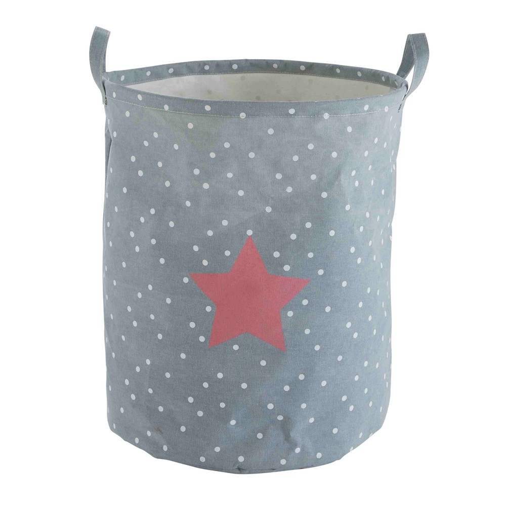 Sac de rangement gris imprimé étoiles Sac de rangement gris imprimé étoiles
