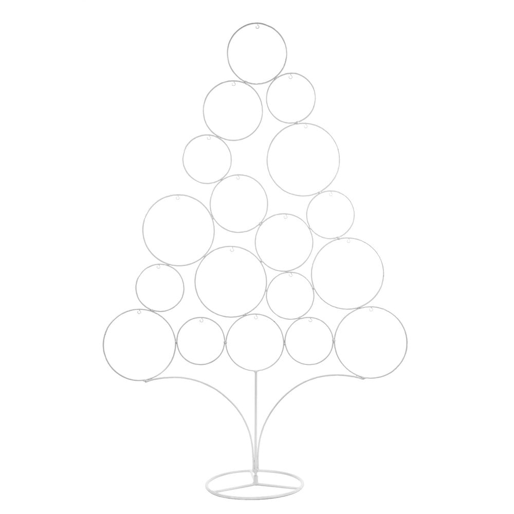 Sapin de Noël en métal blanc H95 Sapin de Noël en métal blanc H95