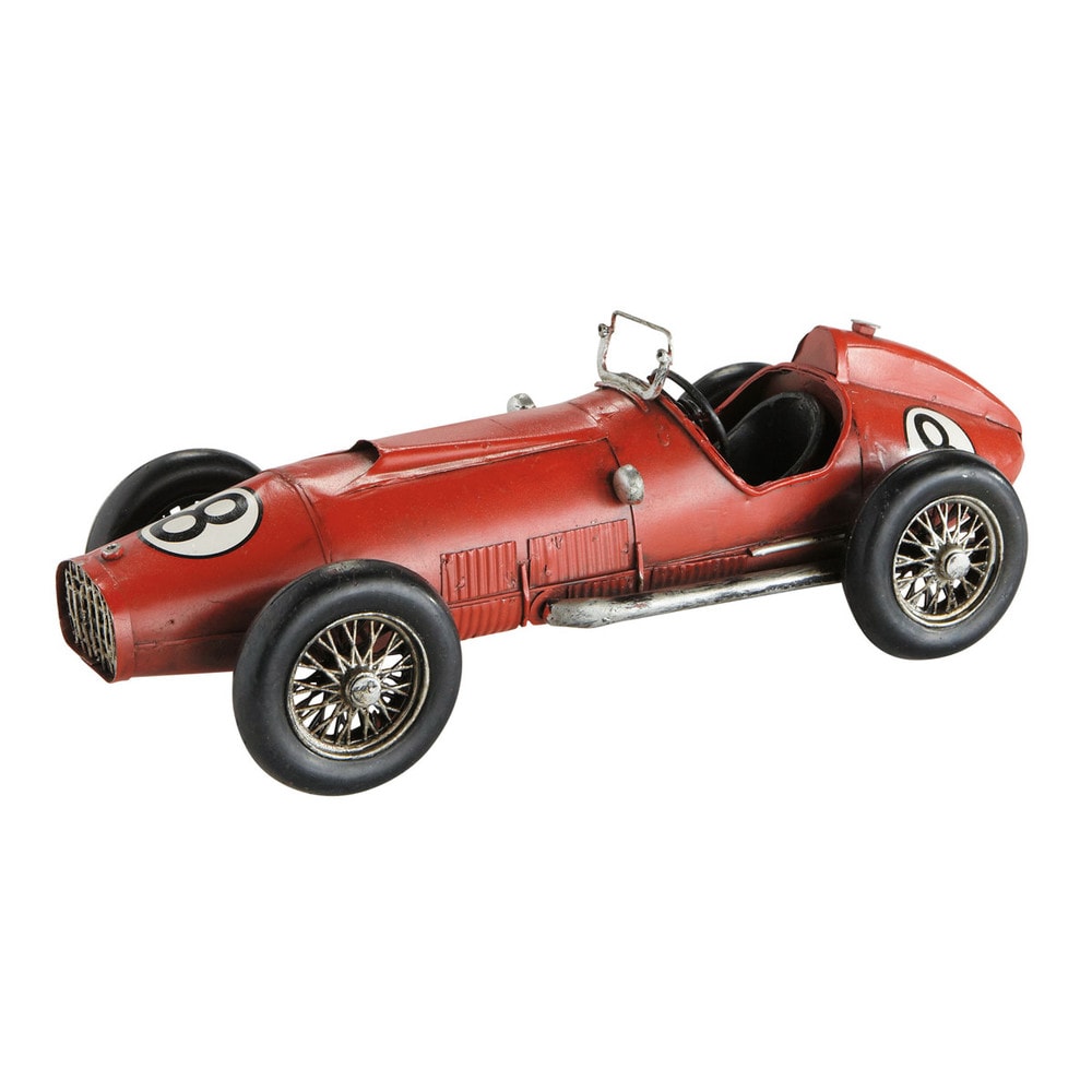 Satuette voiture en métal rouge L32 (photo) Satuette voiture en métal rouge L32