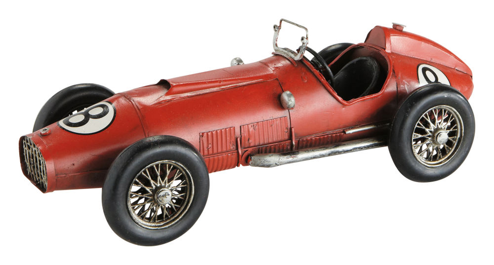 Satuette voiture en métal rouge L32 Satuette voiture en métal rouge L32