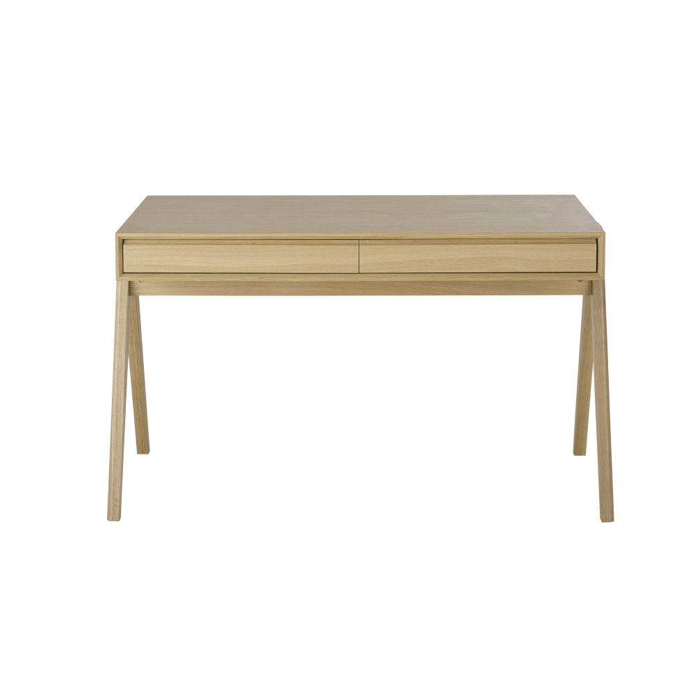 Scrivania professionale a 2 cassetti ecoprogettata - Modello Vintage - Beige - - Legno - Maisons du Monde
