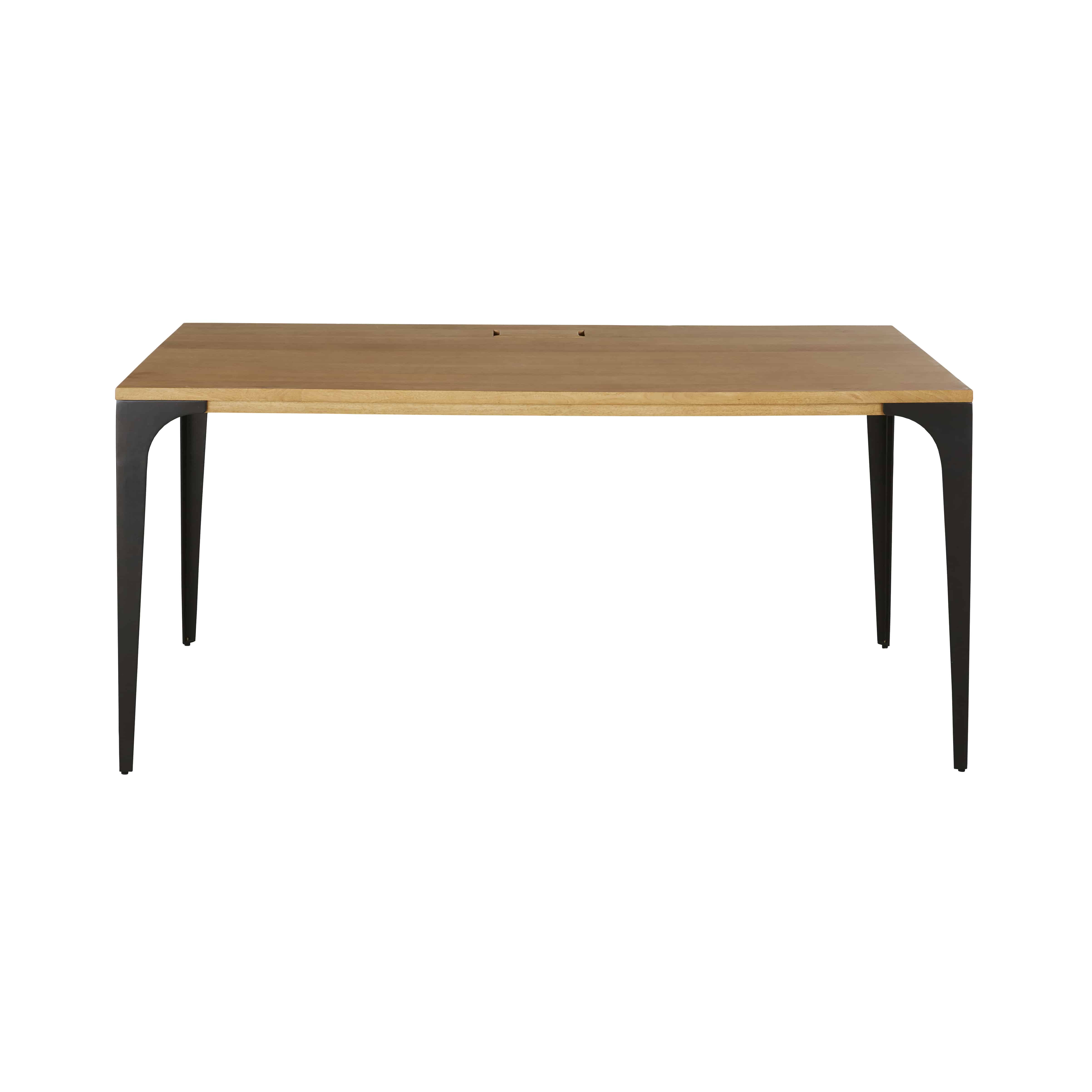 Scrivania professionale in legno di mango e metallo nero lung. 160 cm - Modello Industriale - Metallo - Maisons du Monde