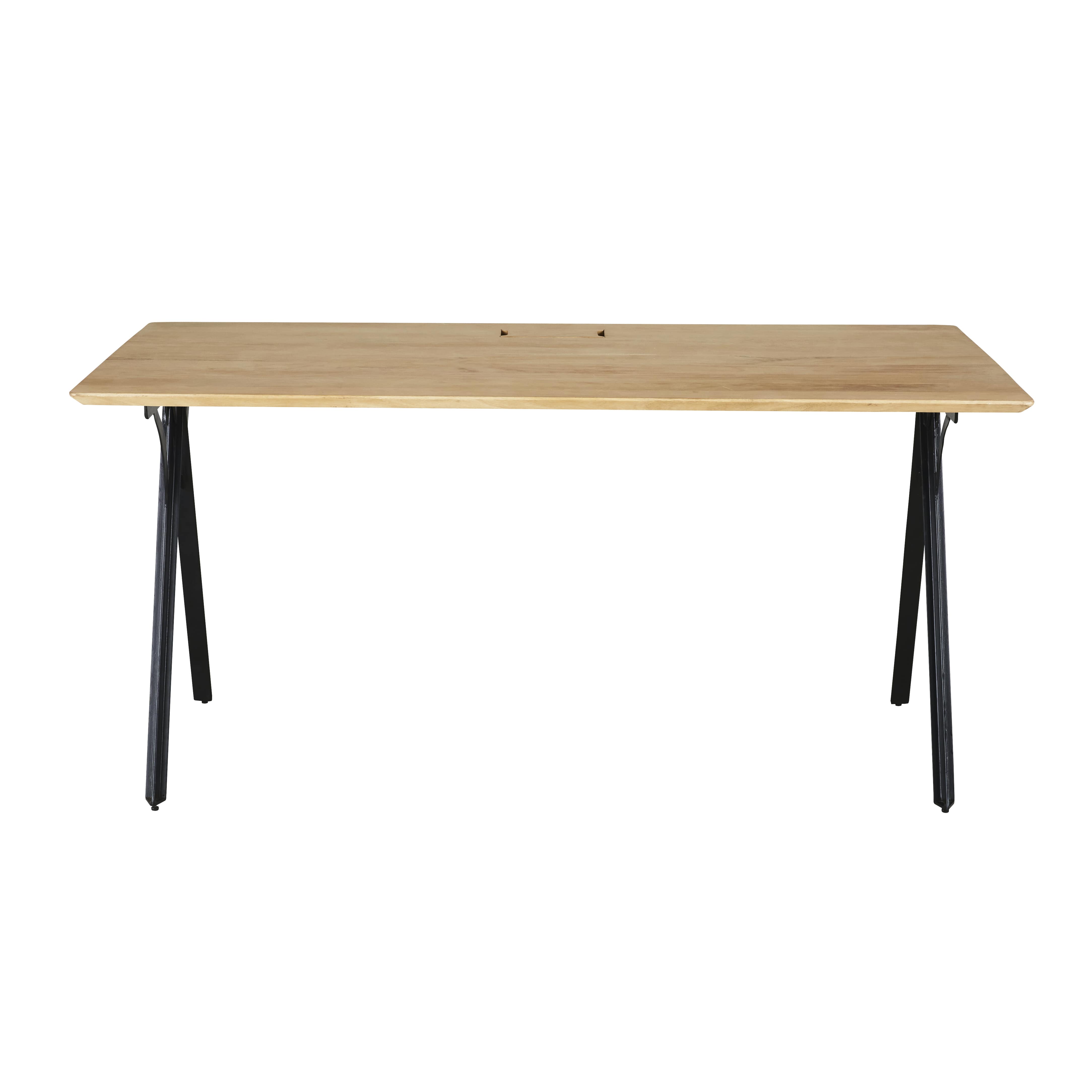 Scrivania professionale in legno massello di mango e metallo nero - Modello Industriale - Legno - Maisons du Monde
