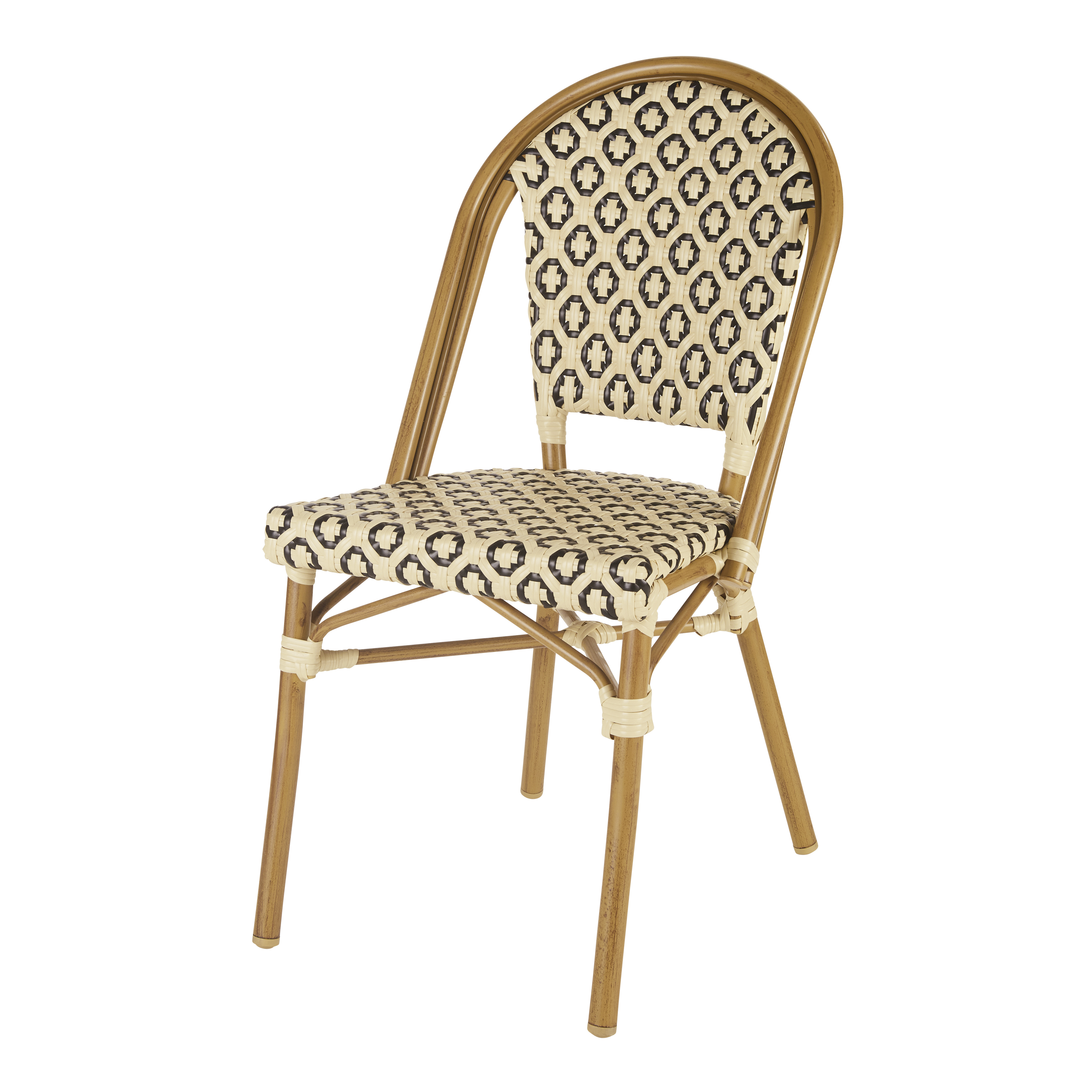 Sedia da giardino professionale in resina intrecciata beige e nera - Modello Contemporaneo - Resina - Maisons du Monde