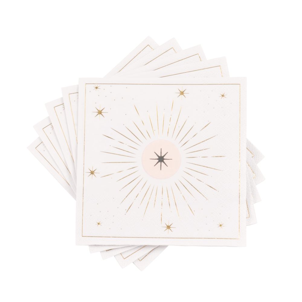 Serviettes en papier rose, noir, beige et doré (x20) Serviettes en papier rose, noir, beige et doré (x20)