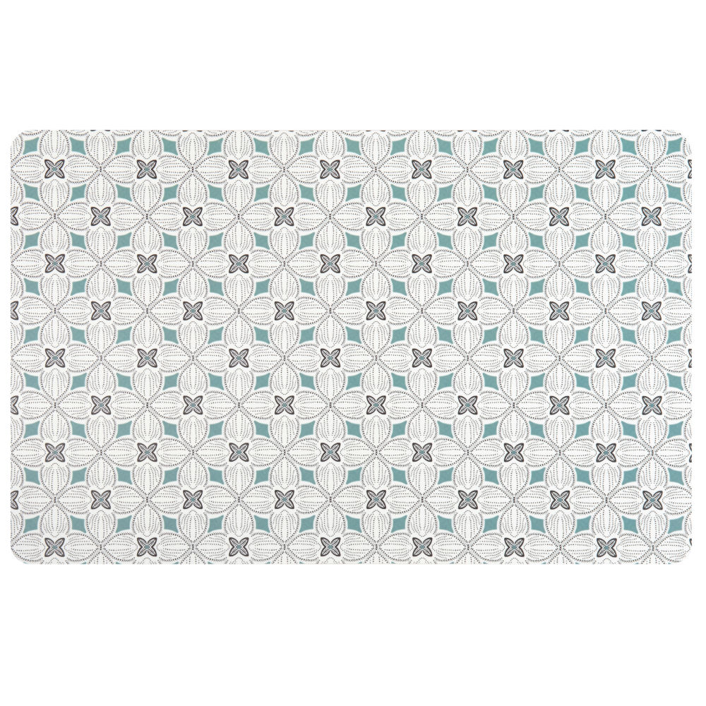 Set de table motifs graphiques bleus