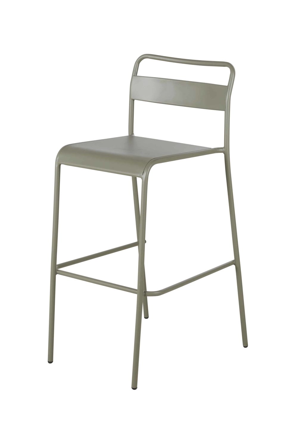 Silla alta profesional de metal verde caqui Estilo contemporáneo Metal Maisons du monde
