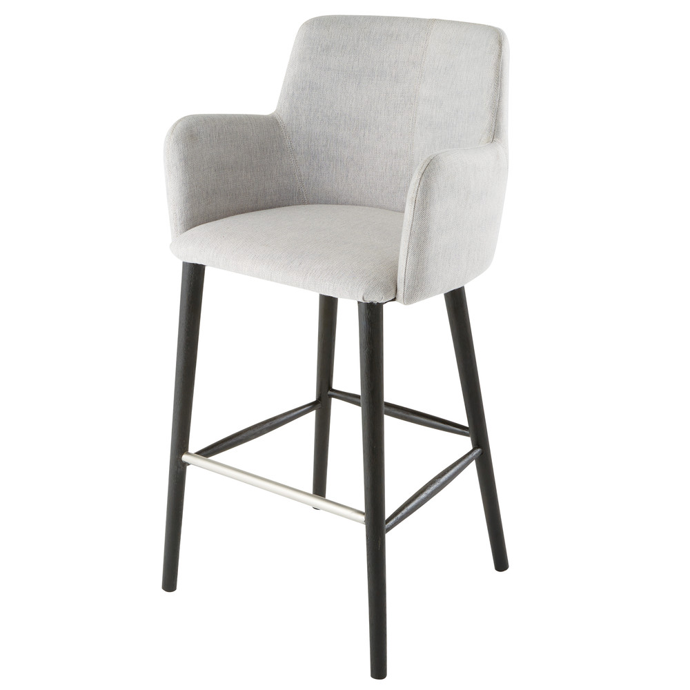 Silla de bar profesional vintage gris claro jaspeado Alt. 110 Estilovintage Gris Maisons du Monde