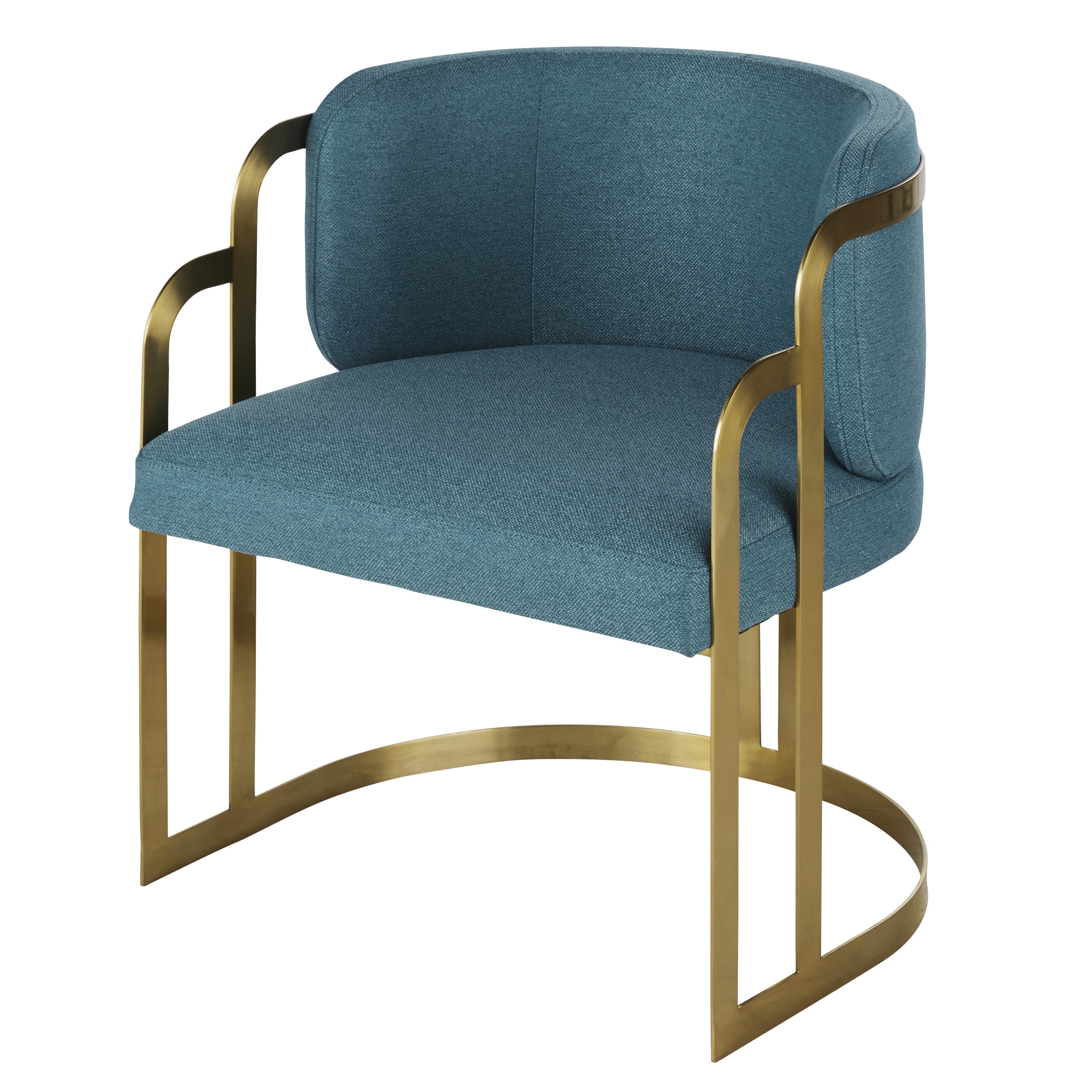 Silla de comedor profesional azul verdoso y dorado Estilo clásico chic Maisons du monde