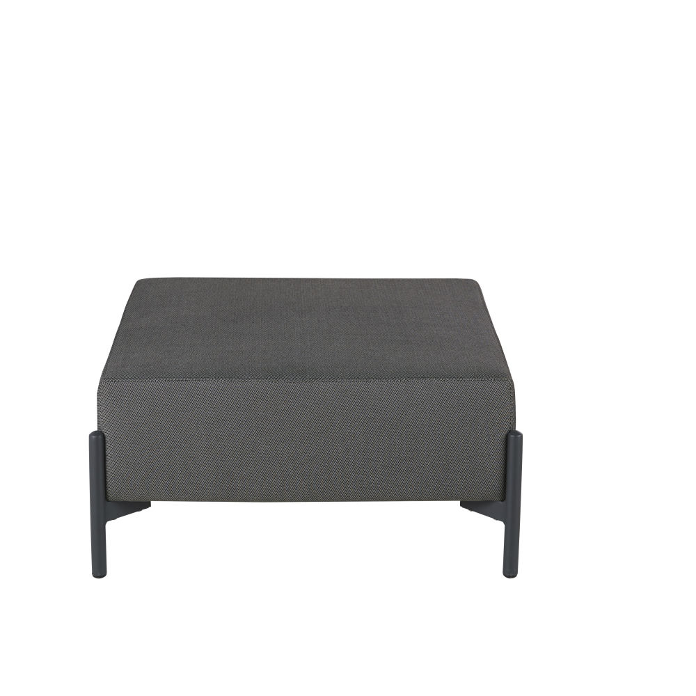 Silla profesional para sofá modular de jardín en aluminio y revestimiento gris antracita Estilo contemporáneo Aluminio Maisons du monde