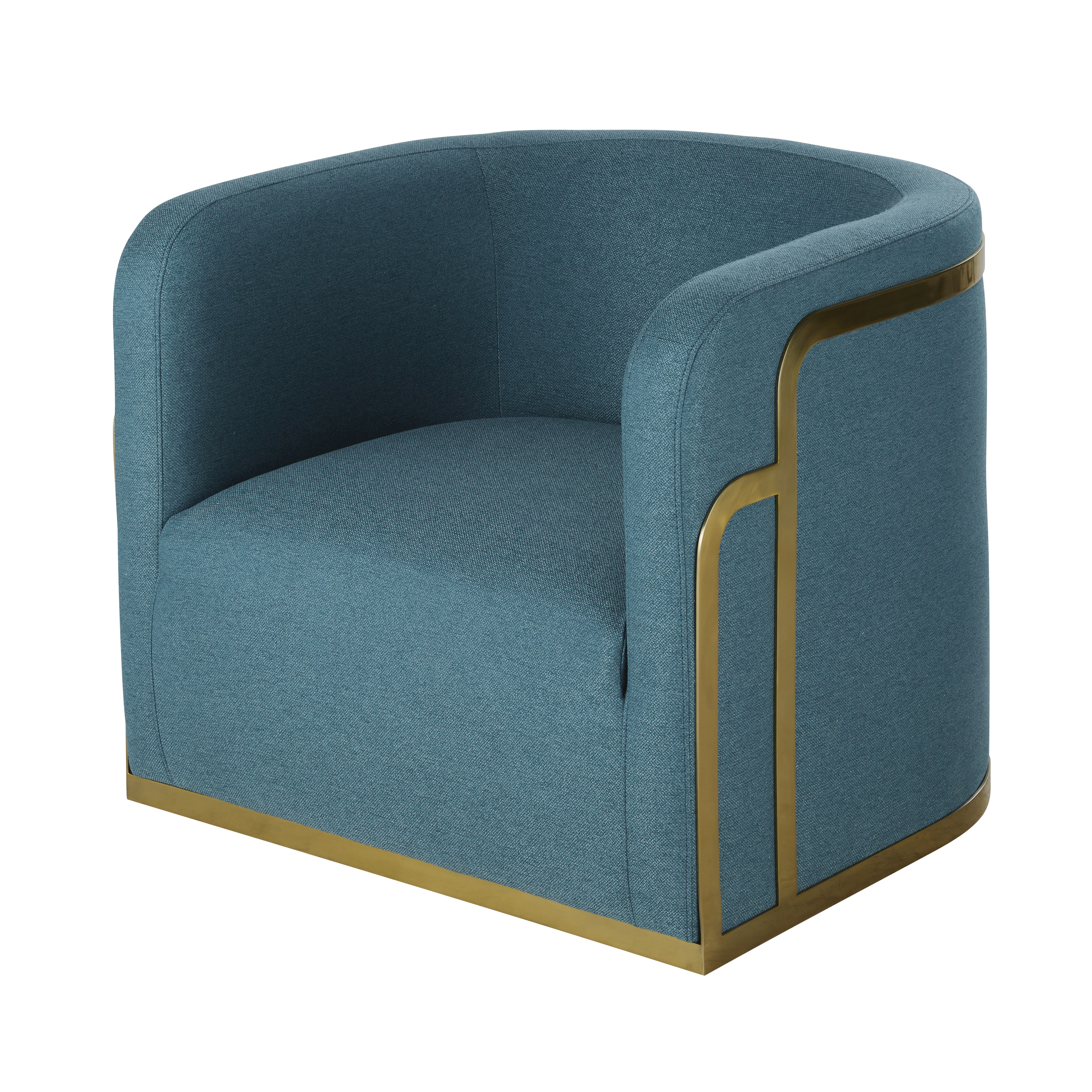 Sillón profesional azul verdoso y dorado Estilo clásico chic Maisons du monde