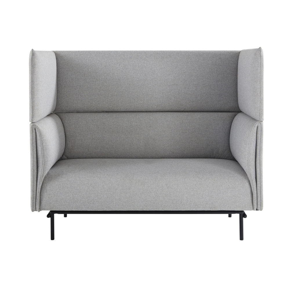 Sofá profesional de 2 plazas con respaldo alto gris Estilovintage Gris Maisons du Monde