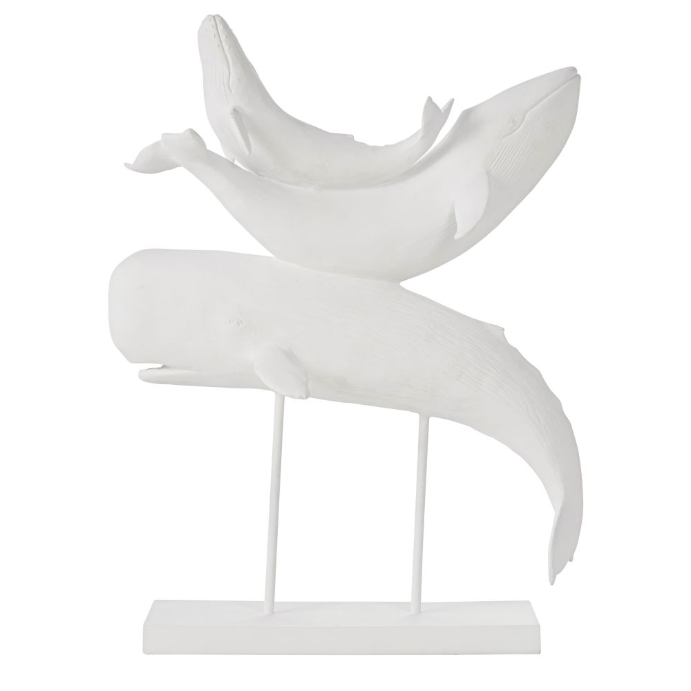 Statue baleines blanche H52 (photo) Statue baleines blanche H52