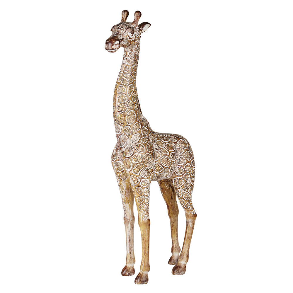 Statue de jardin girafe beige et marron H70 Statue de jardin girafe beige et marron H70