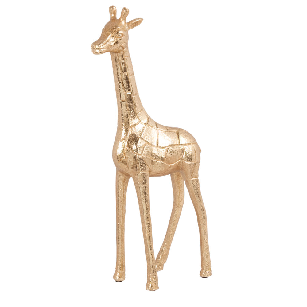 Statuette girafe dorée H34 Statuette girafe dorée H34